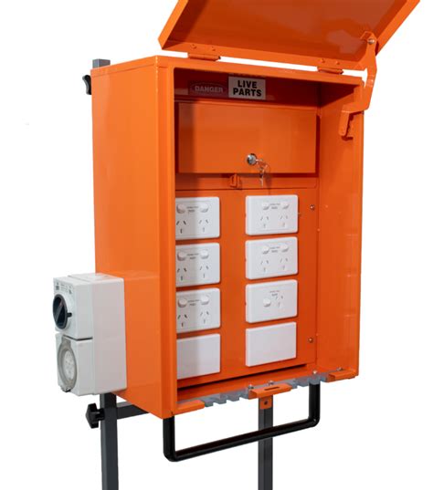 job site electrical distribution box|temporary job site power box.